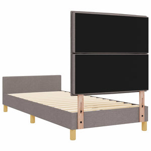 Σκελετός Κρεβατιού με κεφαλάρι Taupe 80 x 200 cm ύφασμα - Pakobazaar
