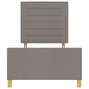 Σκελετός Κρεβατιού με κεφαλάρι Taupe 80 x 200 cm ύφασμα - Pakobazaar