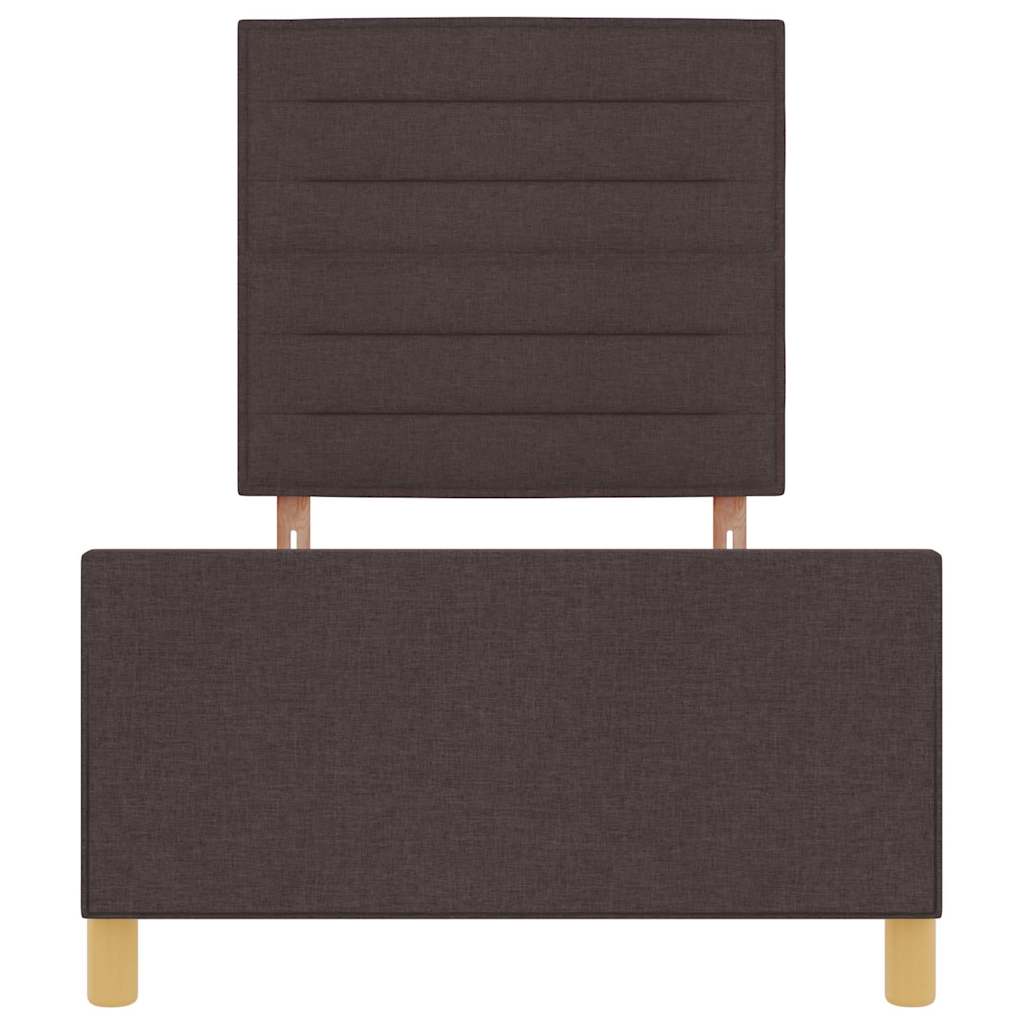 Σκελετός Κρεβατιού Σκούρο καφέ Σκούρο καφέ 100 x 200 cm ύφασμα