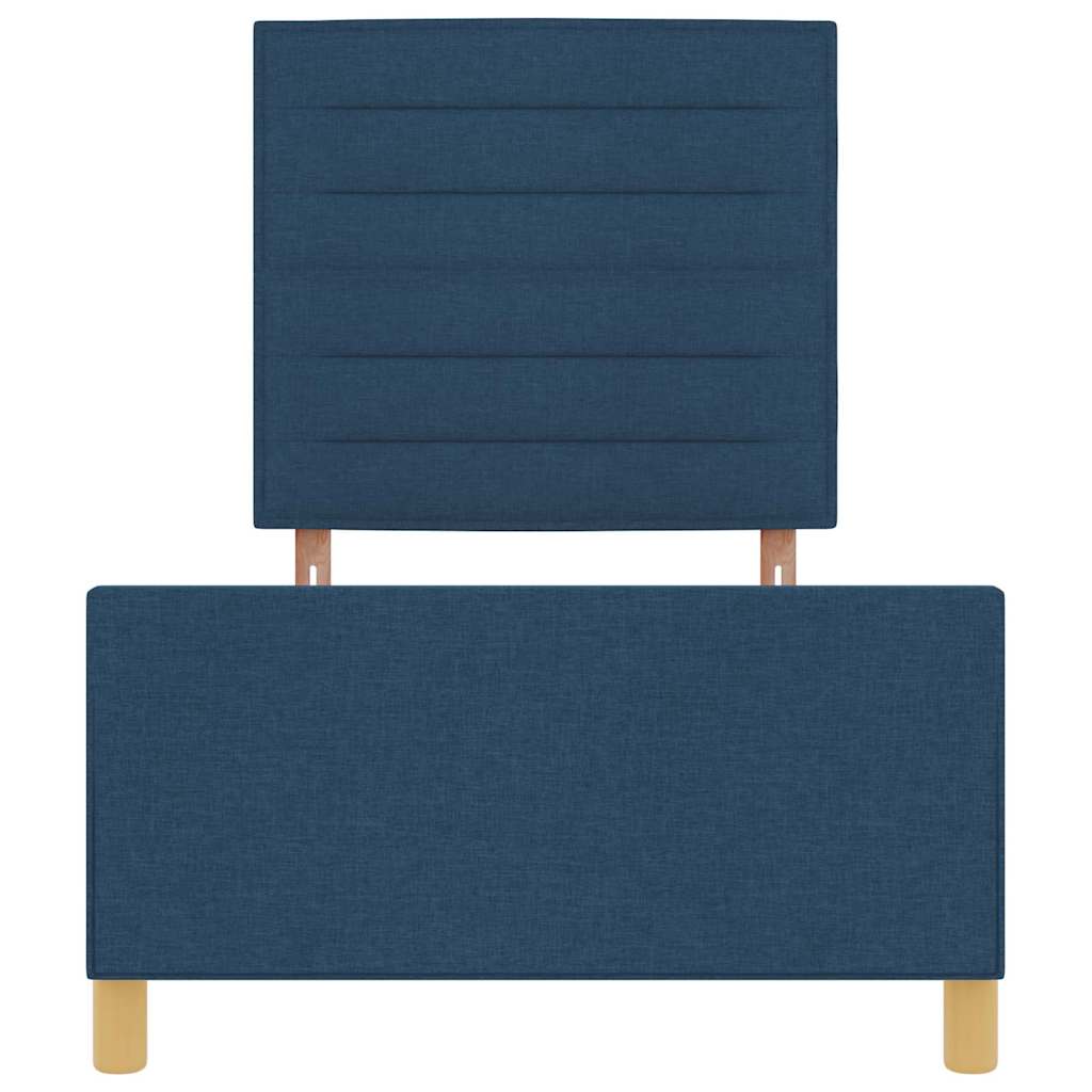 Σκελετός Κρεβατιού με κεφαλάρι Μπλε 100 x 200 cm ύφασμα - Pakobazaar