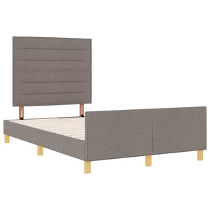 Σκελετός Κρεβατιού με κεφαλάρι Taupe 120 x 190 cm ύφασμα - Pakobazaar