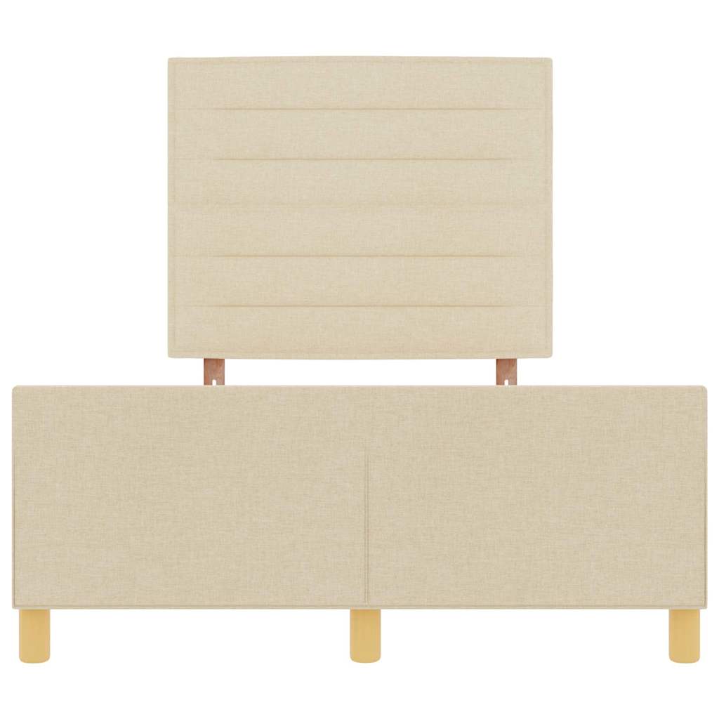 Σκελετός Κρεβατιού με κεφαλάρι Κρεμ 120 x 190 cm ύφασμα - Pakobazaar