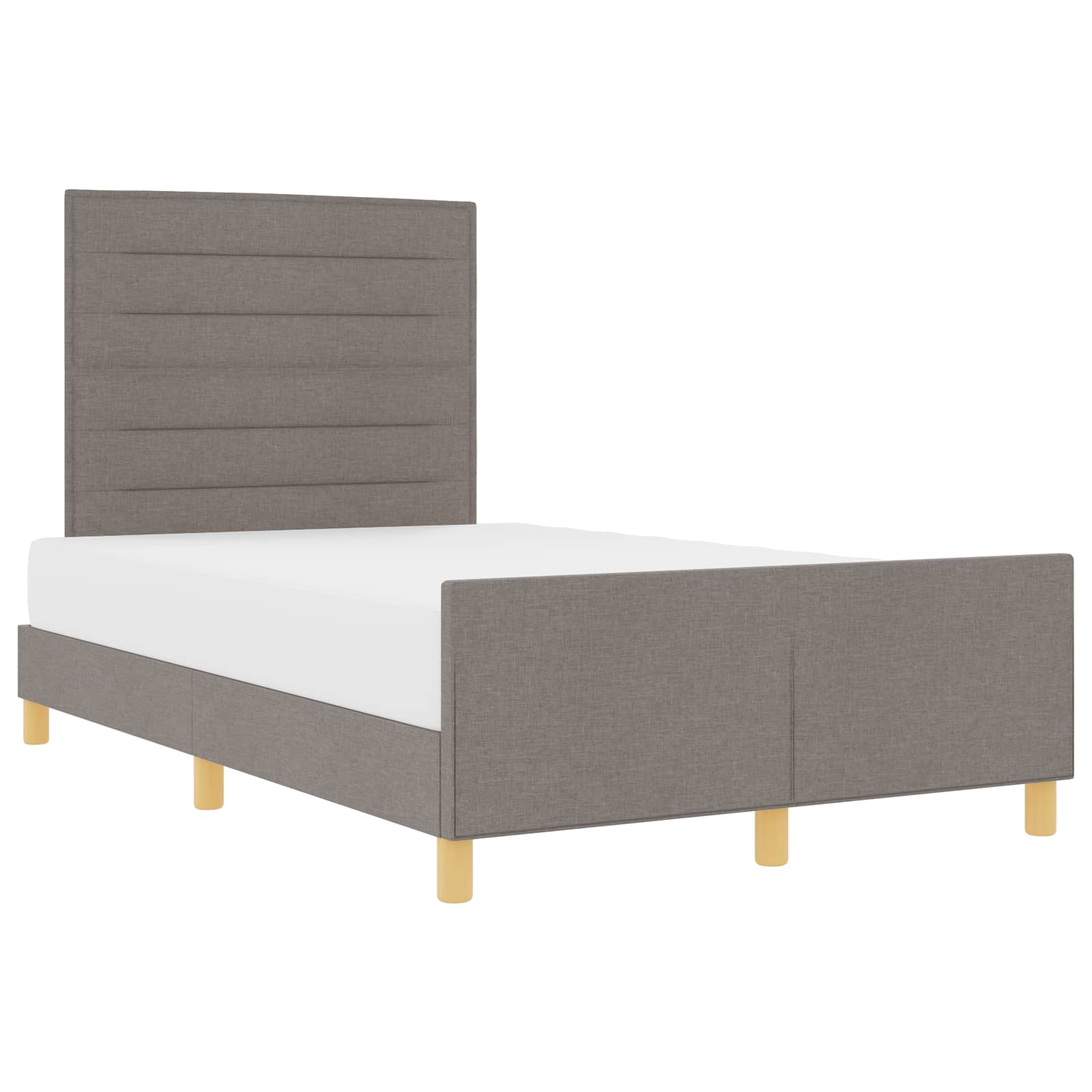 Σκελετός Κρεβατιού με κεφαλάρι Taupe 120 x 200 cm ύφασμα