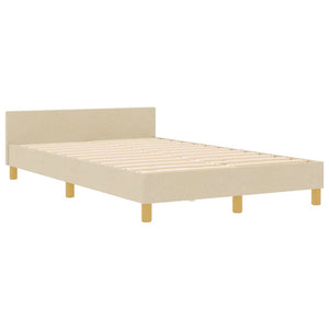 Σκελετός Κρεβατιού με κεφαλάρι Κρεμ 120 x 200 cm ύφασμα