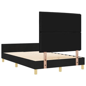 Σκελετός Κρεβατιού με κεφαλάρι Μαύρο 140 x 190 cm ύφασμα - Pakobazaar