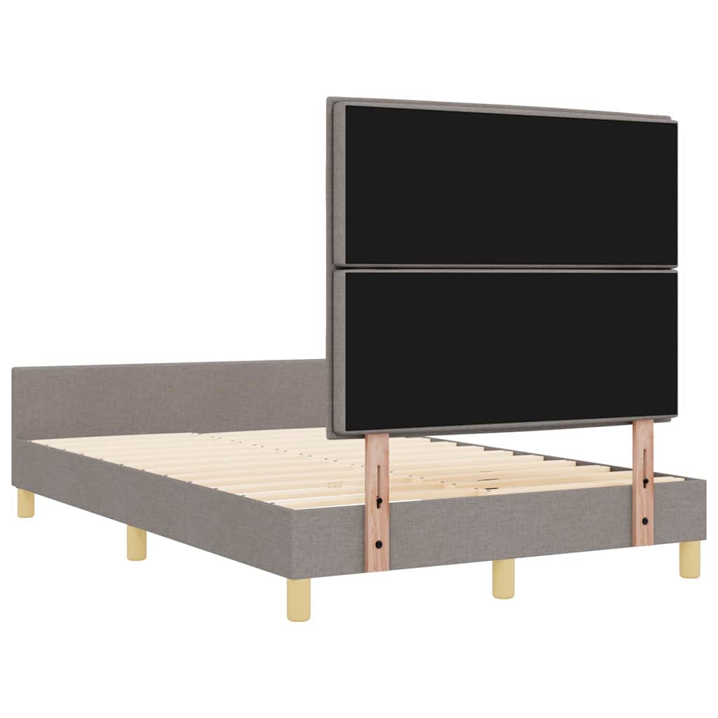 Σκελετός Κρεβατιού με κεφαλάρι Taupe 140 x 200 cm ύφασμα - Pakobazaar