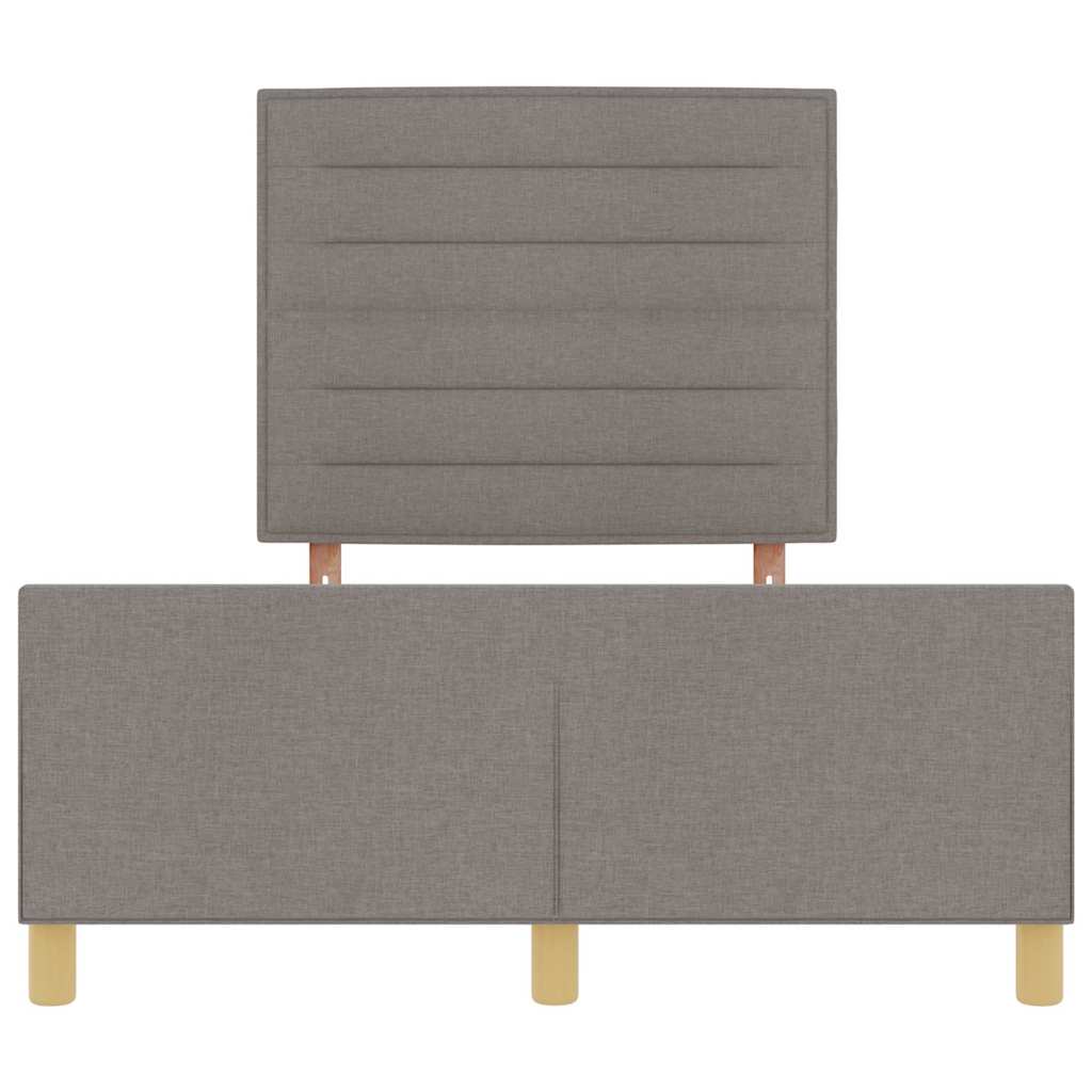 Σκελετός Κρεβατιού με κεφαλάρι Taupe 140 x 200 cm ύφασμα - Pakobazaar