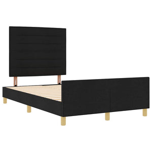 Σκελετός Κρεβατιού με κεφαλάρι Μαύρο 160 x 200 cm ύφασμα - Pakobazaar