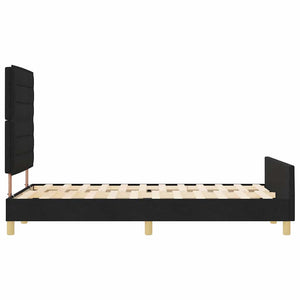 Σκελετός Κρεβατιού με κεφαλάρι Μαύρο 160 x 200 cm ύφασμα - Pakobazaar