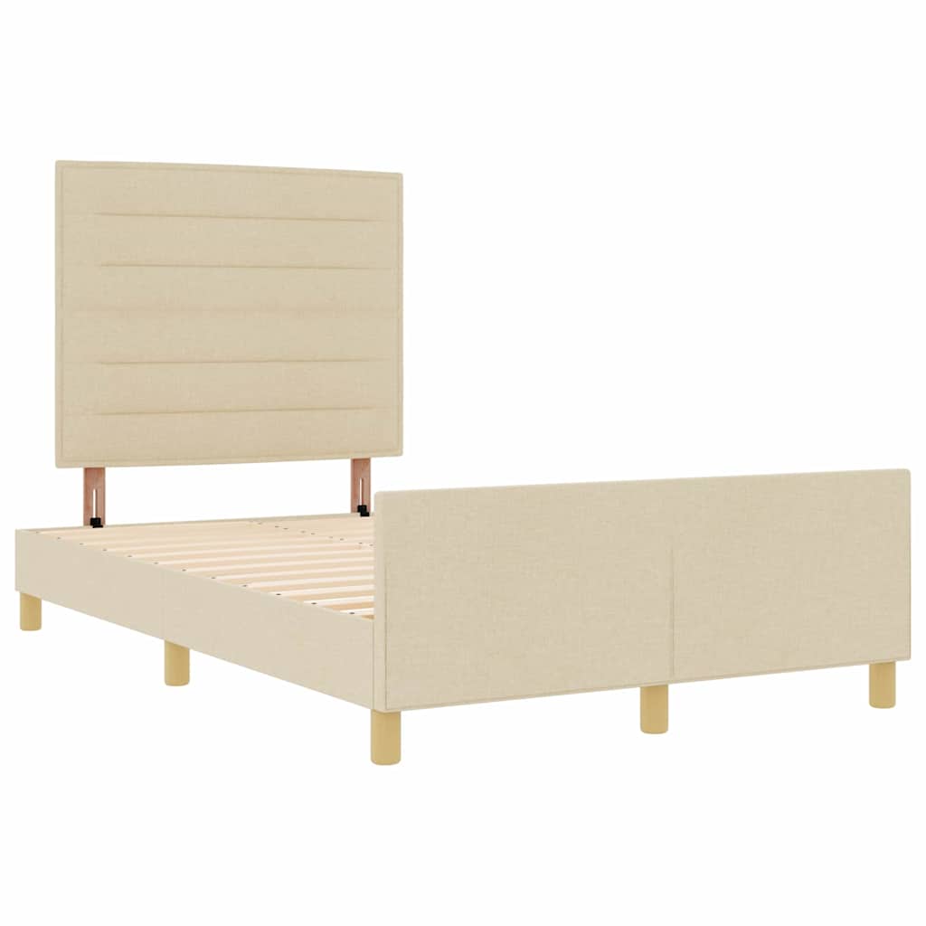 Σκελετός Κρεβατιού με κεφαλάρι Κρεμ 160 x 200 cm ύφασμα