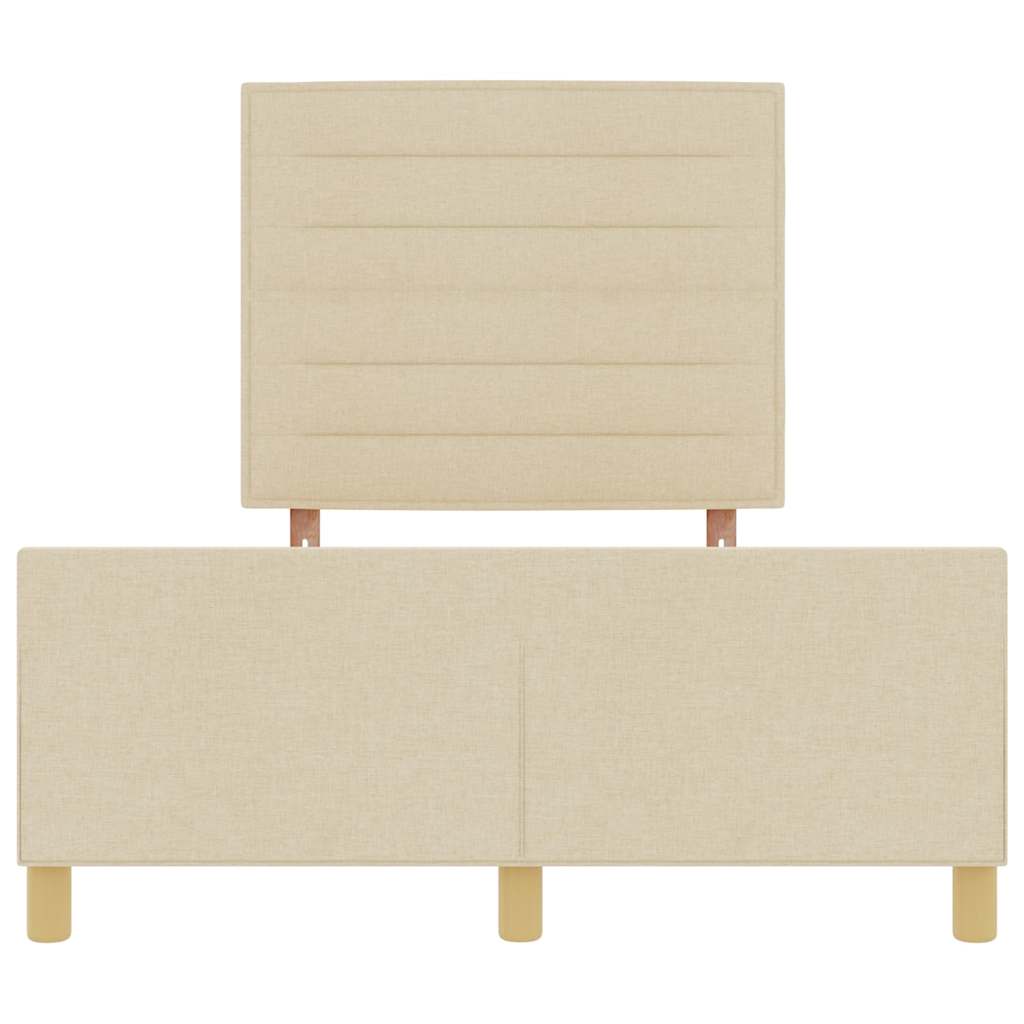 Σκελετός Κρεβατιού με κεφαλάρι Κρεμ 160 x 200 cm ύφασμα