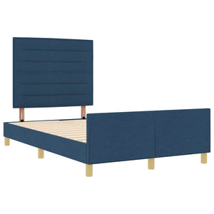 Σκελετός Κρεβατιού με κεφαλάρι Μπλε 160 x 200 cm ύφασμα