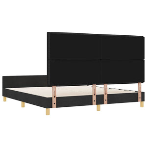 Σκελετός Κρεβατιού με κεφαλάρι Μαύρο 180 x 200 cm ύφασμα - Pakobazaar