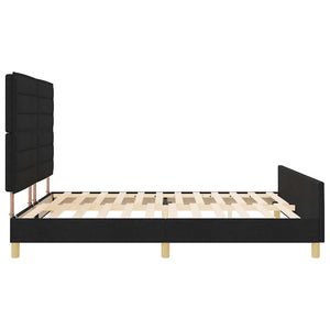 Σκελετός Κρεβατιού με κεφαλάρι Μαύρο 180 x 200 cm ύφασμα - Pakobazaar