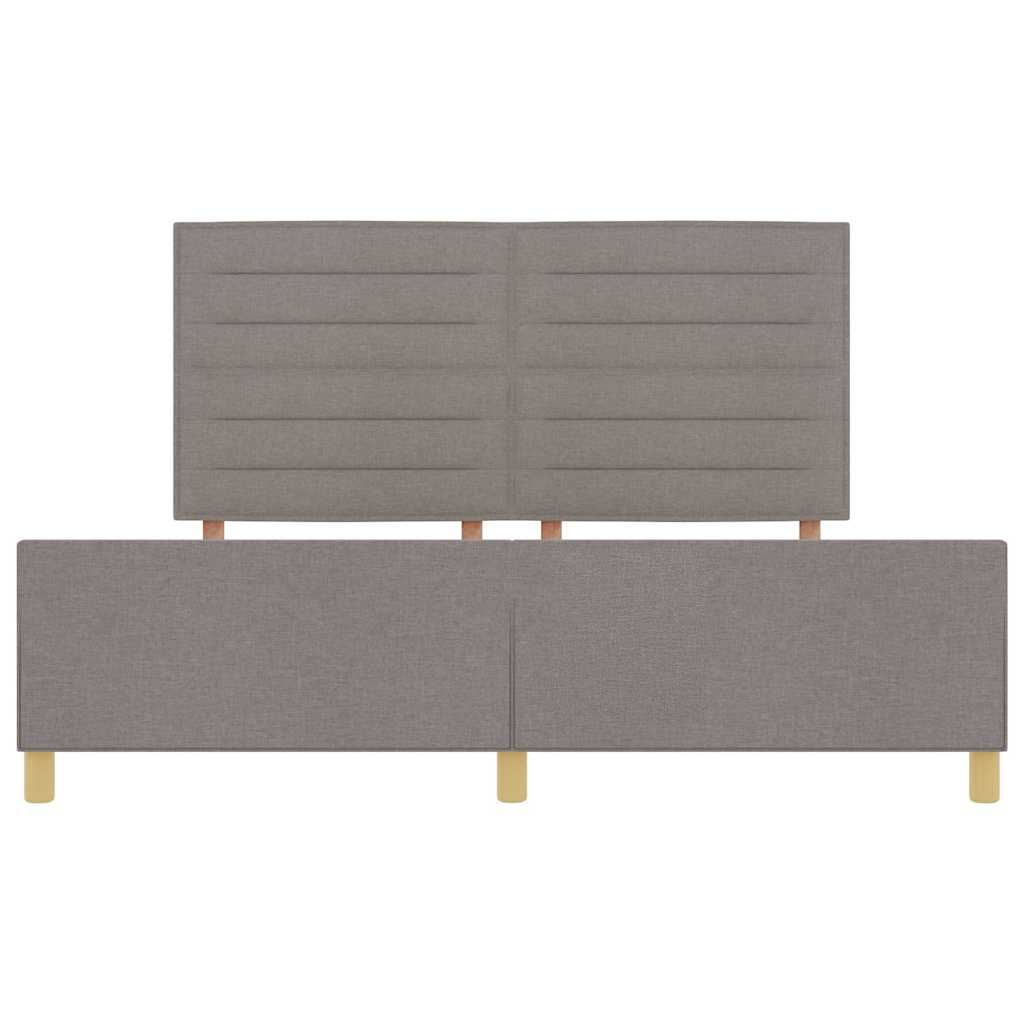 Σκελετός Κρεβατιού με κεφαλάρι Taupe 180 x 200 cm ύφασμα - Pakobazaar