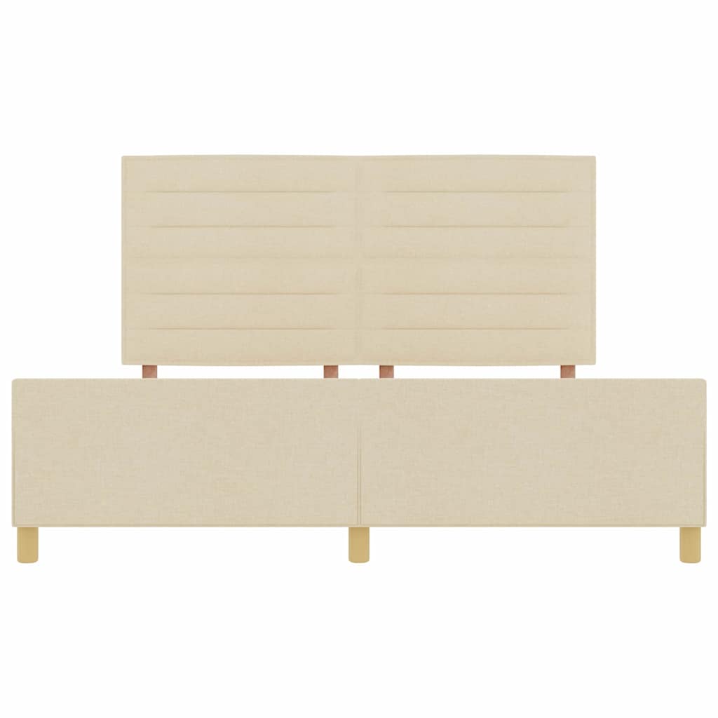 Σκελετός Κρεβατιού με κεφαλάρι Κρεμ 180 x 200 cm ύφασμα - Pakobazaar