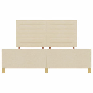 Σκελετός Κρεβατιού με κεφαλάρι Κρεμ 180 x 200 cm ύφασμα - Pakobazaar