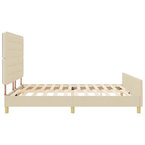 Σκελετός Κρεβατιού με κεφαλάρι Κρεμ 180 x 200 cm ύφασμα - Pakobazaar