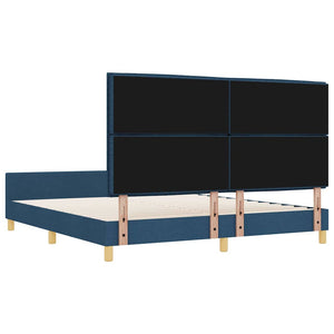 Σκελετός Κρεβατιού με κεφαλάρι Μπλε 180 x 200 cm ύφασμα - Pakobazaar