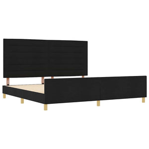 Σκελετός Κρεβατιού με κεφαλάρι Μαύρο 200 x 200 cm ύφασμα - Pakobazaar