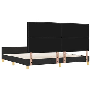 Σκελετός Κρεβατιού με κεφαλάρι Μαύρο 200 x 200 cm ύφασμα - Pakobazaar