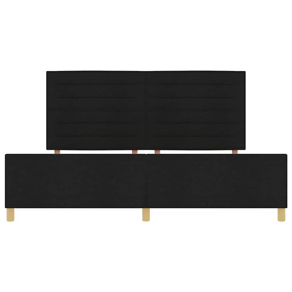 Σκελετός Κρεβατιού με κεφαλάρι Μαύρο 200 x 200 cm ύφασμα - Pakobazaar