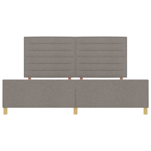 Σκελετός Κρεβατιού με κεφαλάρι Taupe 200 x 200 cm ύφασμα - Pakobazaar