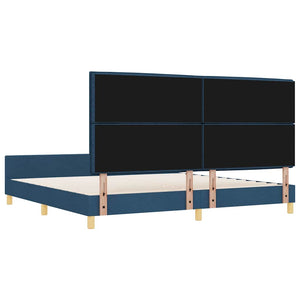 Σκελετός Κρεβατιού με κεφαλάρι Μπλε 200 x 200 cm ύφασμα - Pakobazaar