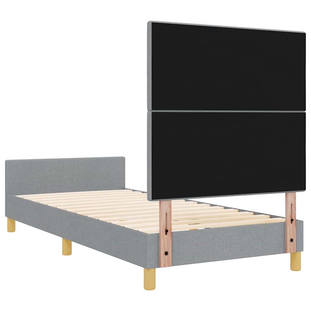 Σκελετός Κρεβατιού με κεφαλάρι Ανοιχτό γκρι 80 x 200 cm ύφασμα