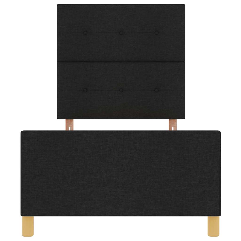 Σκελετός Κρεβατιού με κεφαλάρι Μαύρο 90 x 190 cm ύφασμα - Pakobazaar