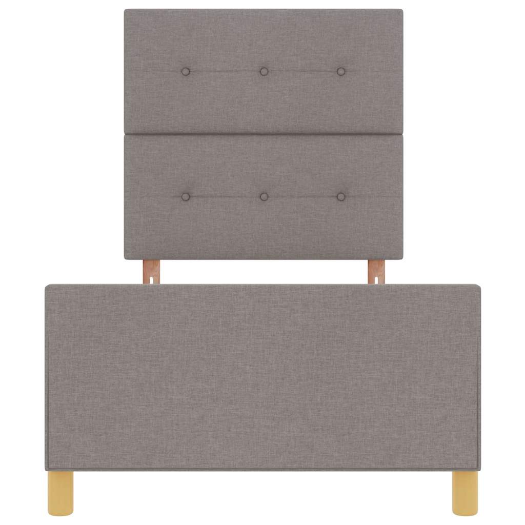 Σκελετός Κρεβατιού με κεφαλάρι Taupe 90 x 190 cm ύφασμα - Pakobazaar