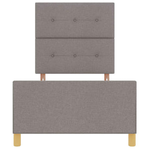 Σκελετός Κρεβατιού με κεφαλάρι Taupe 100 x 200 cm ύφασμα - Pakobazaar