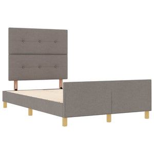 Σκελετός Κρεβατιού με κεφαλάρι Taupe 120 x 190 cm ύφασμα - Pakobazaar