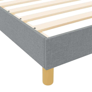 Σκελετός Κρεβατιού με κεφαλάρι Ανοιχτό γκρι 140 x 190 cm ύφασμα - Pakobazaar