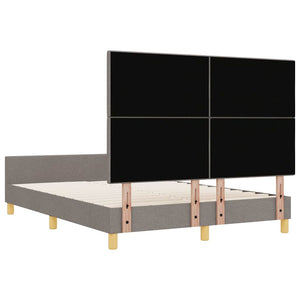 Σκελετός Κρεβατιού με κεφαλάρι Taupe 140 x 190 cm ύφασμα - Pakobazaar