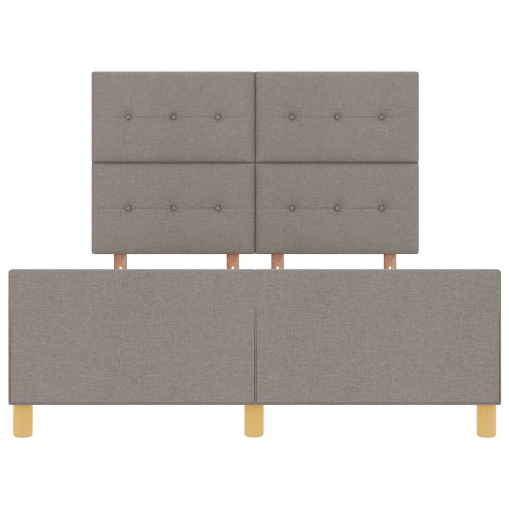 Σκελετός Κρεβατιού με κεφαλάρι Taupe 140 x 190 cm ύφασμα - Pakobazaar