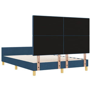 Σκελετός Κρεβατιού με κεφαλάρι Μπλε 140 x 190 cm ύφασμα - Pakobazaar