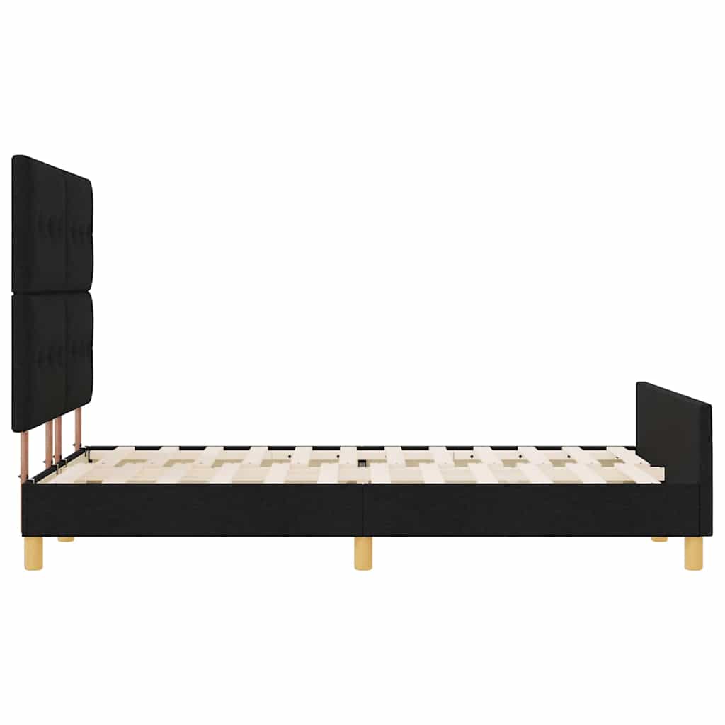Σκελετός Κρεβατιού με κεφαλάρι Μαύρο 140 x 200 cm ύφασμα - Pakobazaar
