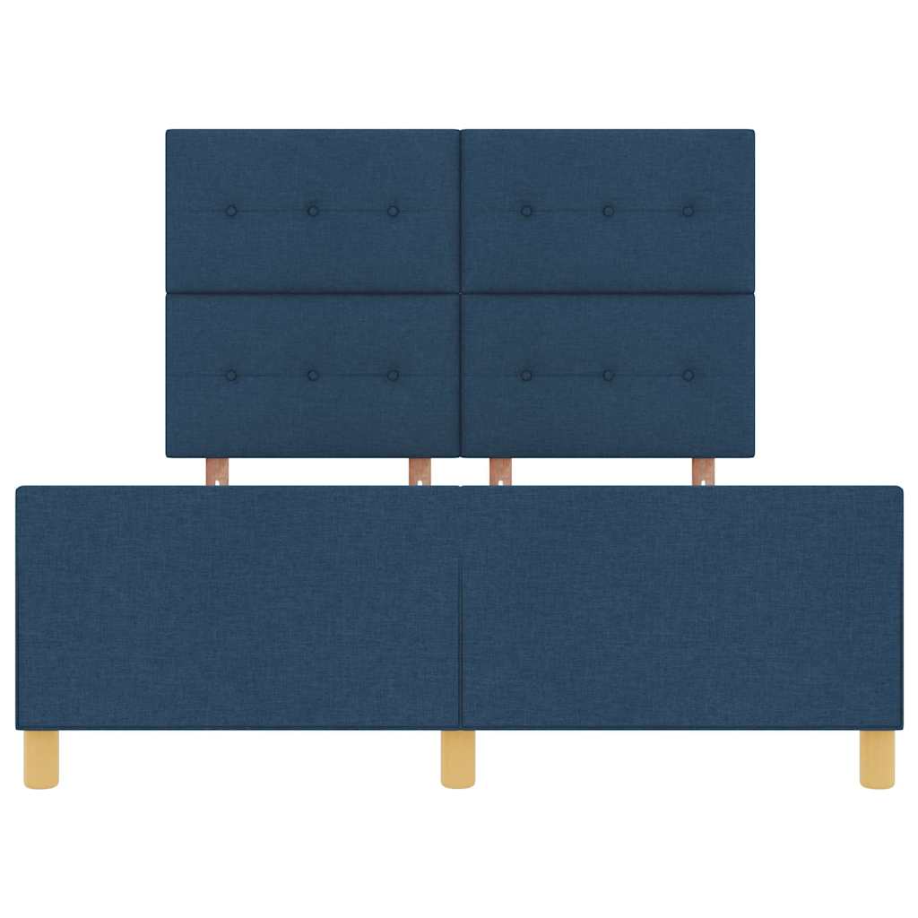 Σκελετός Κρεβατιού με κεφαλάρι Μπλε 140 x 200 cm ύφασμα - Pakobazaar