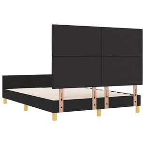 Σκελετός Κρεβατιού με κεφαλάρι Μαύρο 160 x 200 cm ύφασμα - Pakobazaar