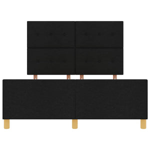 Σκελετός Κρεβατιού με κεφαλάρι Μαύρο 160 x 200 cm ύφασμα - Pakobazaar