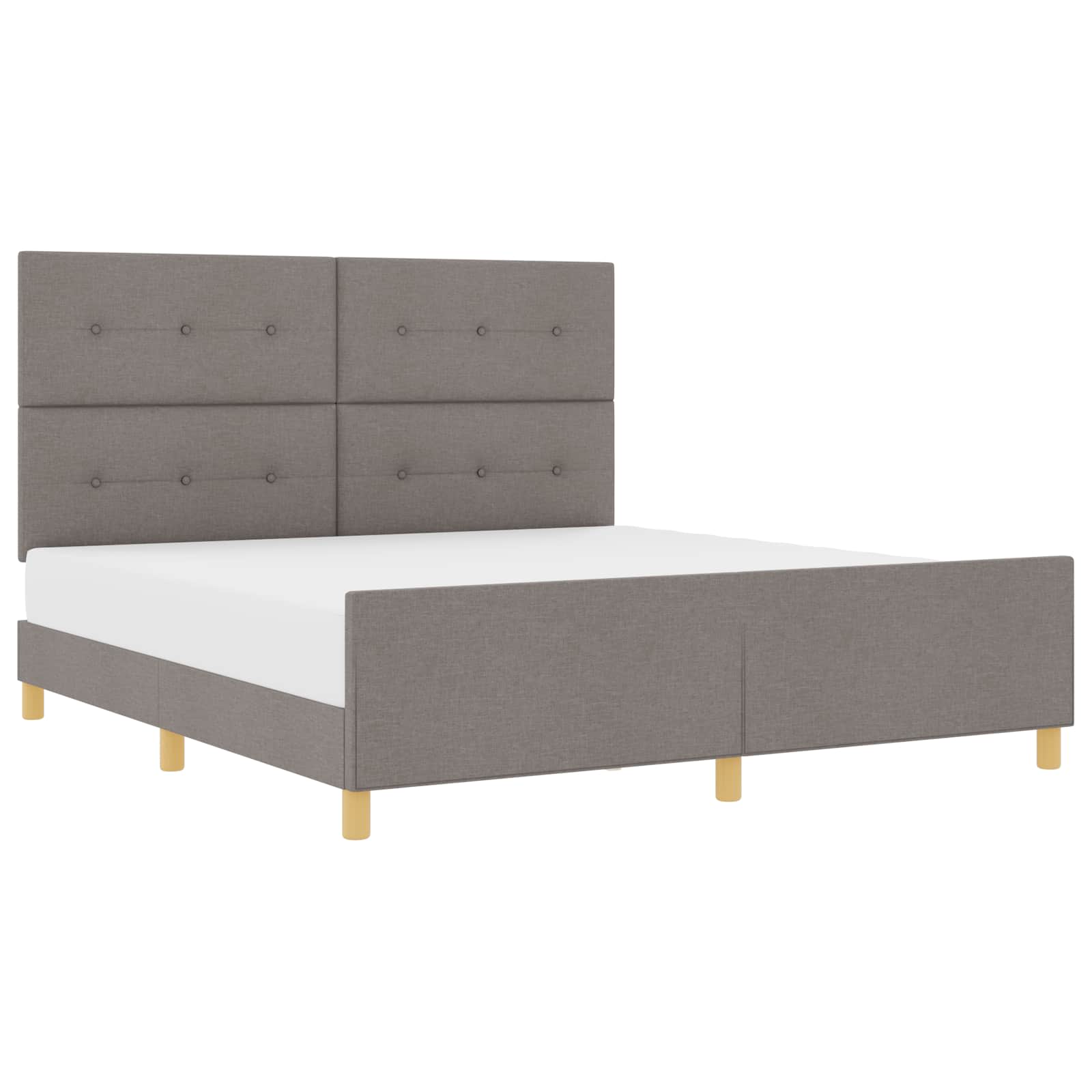 Σκελετός Κρεβατιού με κεφαλάρι Taupe 180 x 200 cm ύφασμα