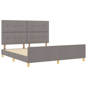 Σκελετός Κρεβατιού με κεφαλάρι Taupe 180 x 200 cm ύφασμα