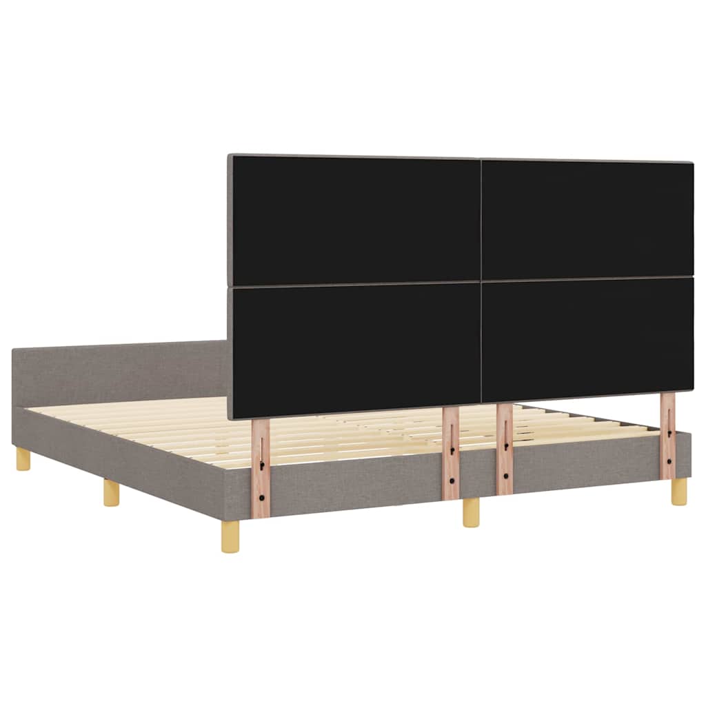 Σκελετός Κρεβατιού με κεφαλάρι Taupe 180 x 200 cm ύφασμα