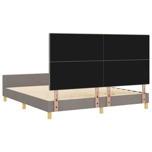 Σκελετός Κρεβατιού με κεφαλάρι Taupe 180 x 200 cm ύφασμα