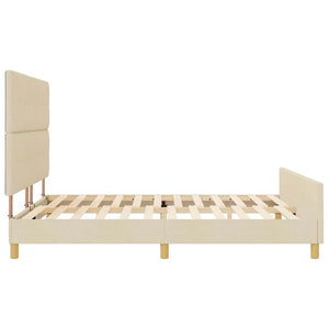 Σκελετός Κρεβατιού με κεφαλάρι Κρεμ 180 x 200 cm ύφασμα - Pakobazaar