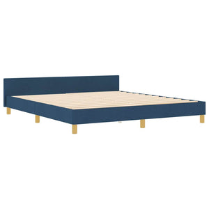 Σκελετός Κρεβατιού με κεφαλάρι Μπλε 180 x 200 cm ύφασμα - Pakobazaar