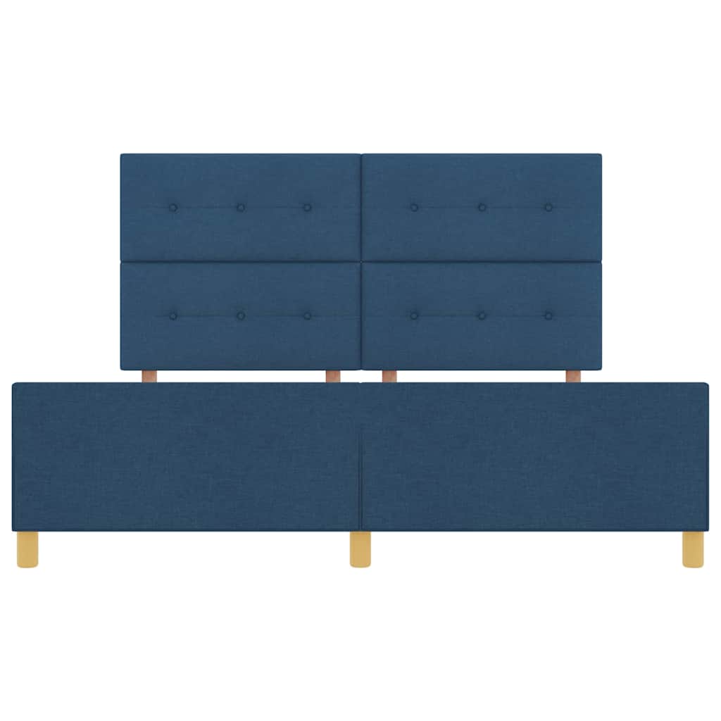 Σκελετός Κρεβατιού με κεφαλάρι Μπλε 180 x 200 cm ύφασμα - Pakobazaar