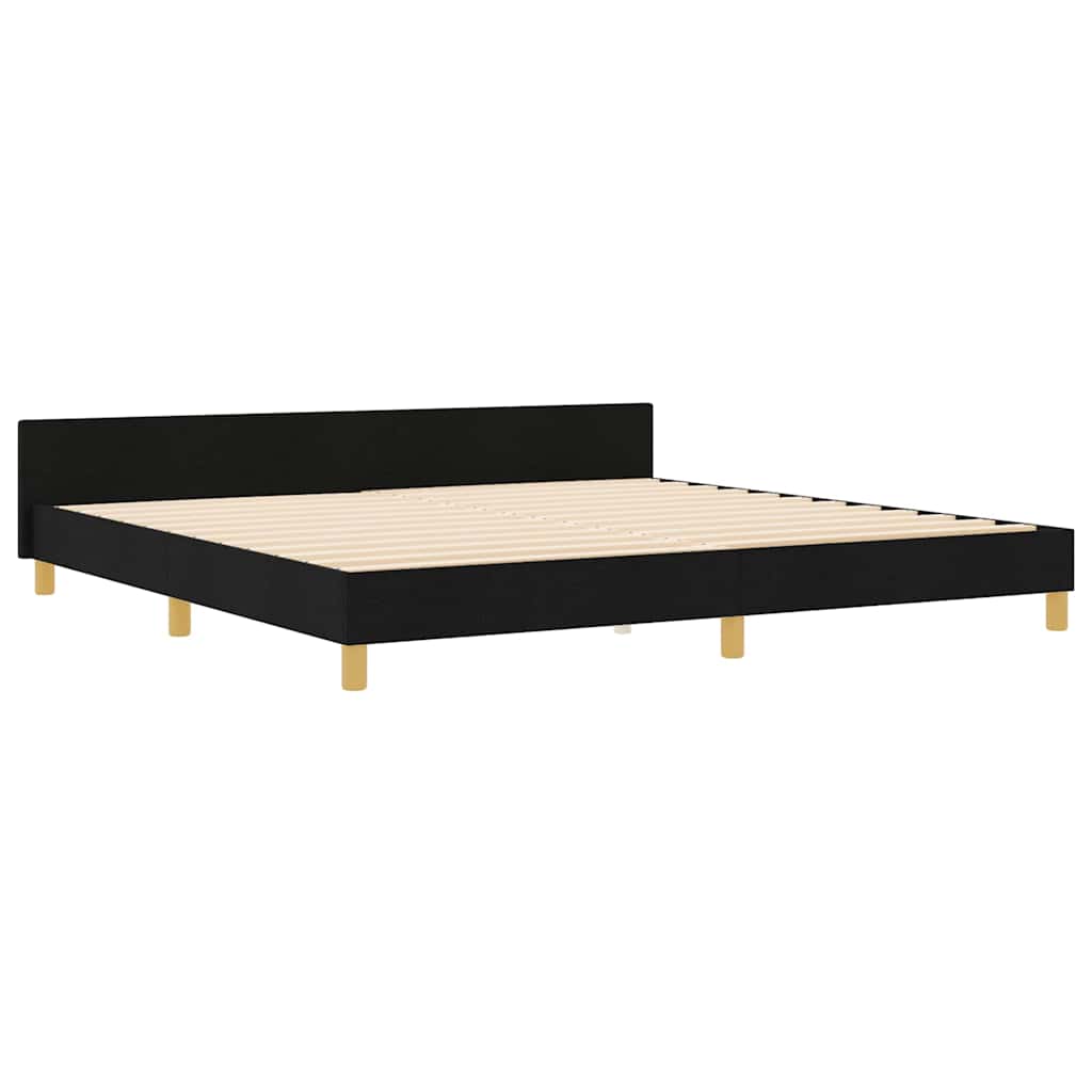 Σκελετός Κρεβατιού με κεφαλάρι Μαύρο 200 x 200 cm ύφασμα - Pakobazaar