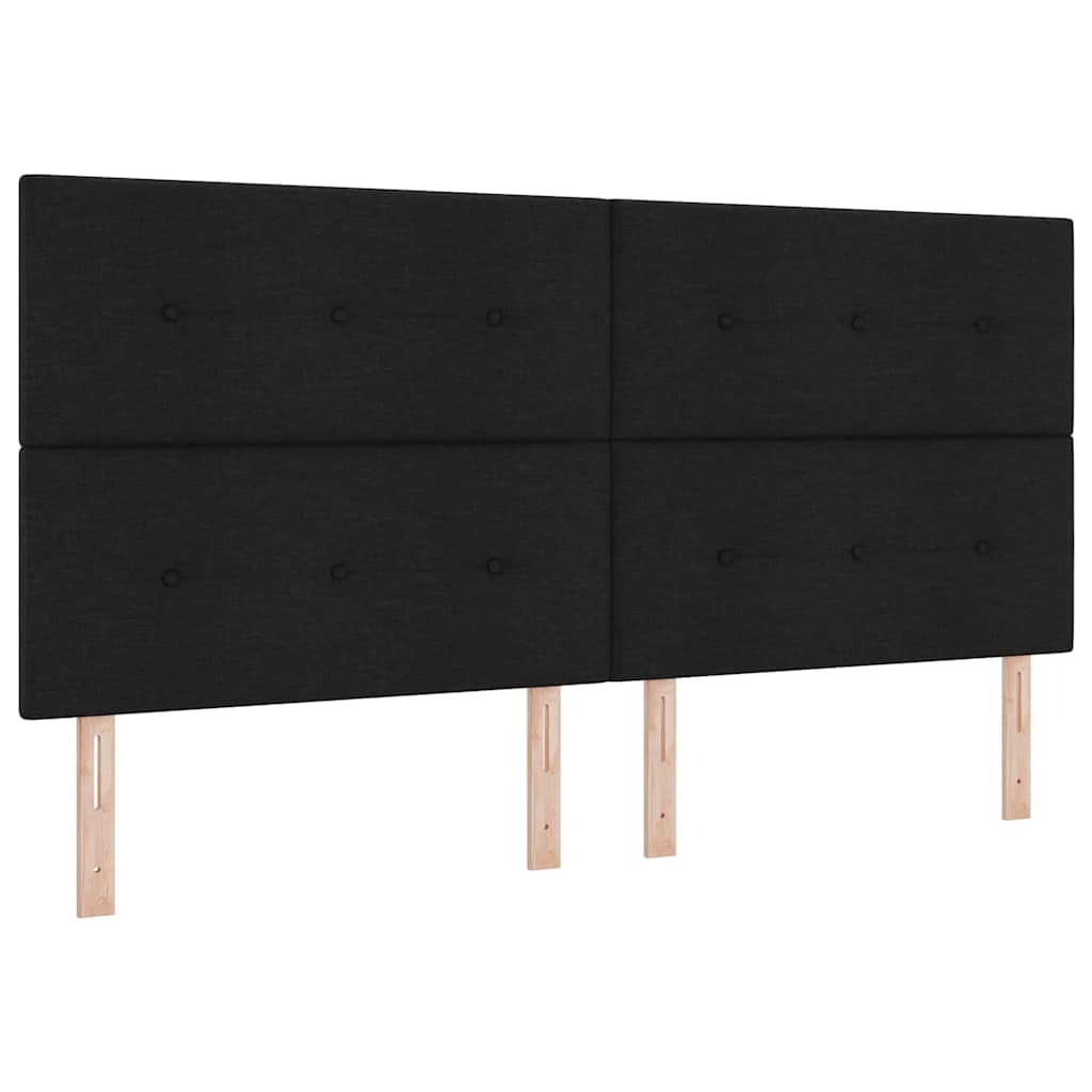 Σκελετός Κρεβατιού με κεφαλάρι Μαύρο 200 x 200 cm ύφασμα - Pakobazaar